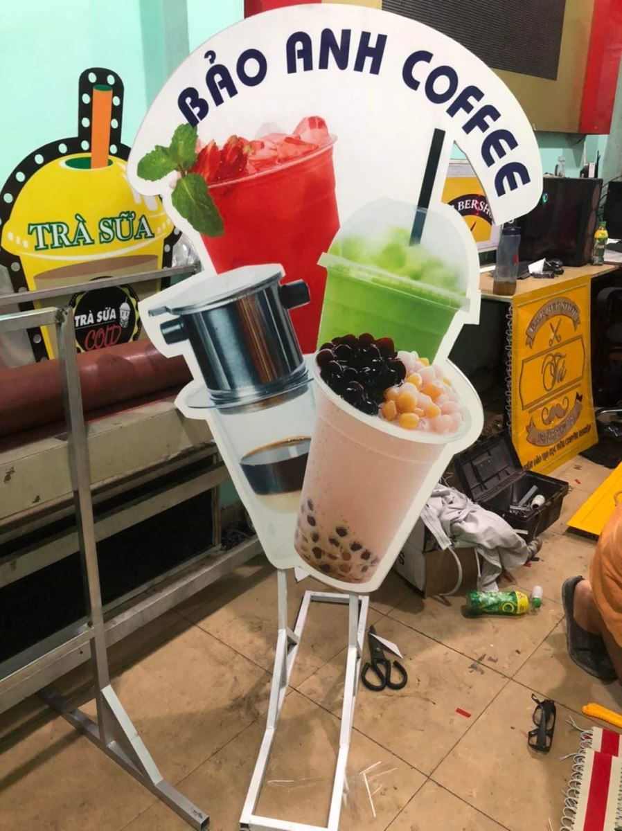 Bảng hộp đèn Trà Sữa